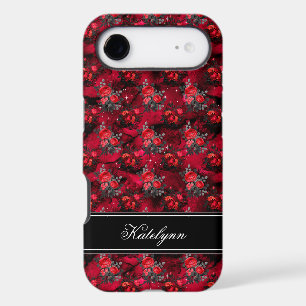 Étui de téléphone Rose Rouge Nom personnalisé