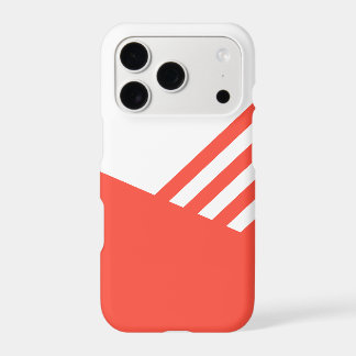 Étui de téléphone rouge et blanc minimaliste