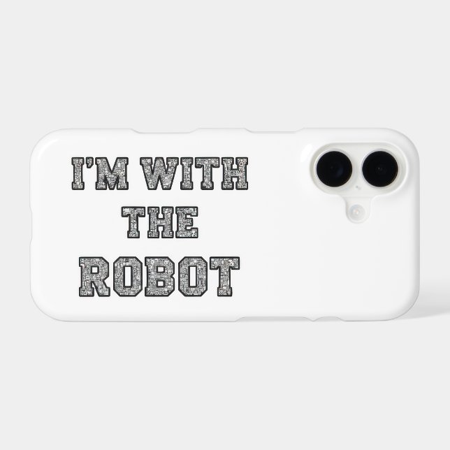 Étui de téléphone texte robot (Verso (Horizontal))