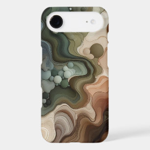 Étui de téléphone topographique abstrait — Terre e
