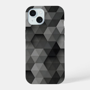 Étui de téléphone triangle géométrique gris foncé