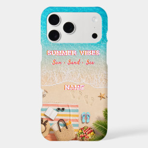 Étui de téléphone turquoise d'été de plage esthéti