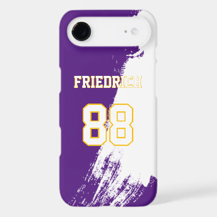 Étui de téléphone violet et jaune avec peinture bl