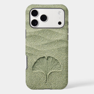 Étui de téléphone zen feuille de ginkgo en sable v