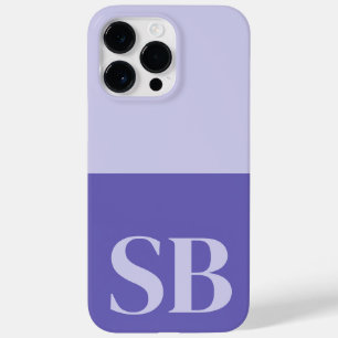 Étui élégant minimaliste à monogramme initial Case