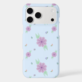 Étui Fleur pastel violet pour iPhone 17 Pro Max