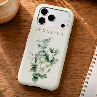 Étui floral personnalisé à l'eucalyptus
