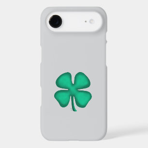Étui gris Lucky 4 Leaf Irish Clover pour iPhone 17