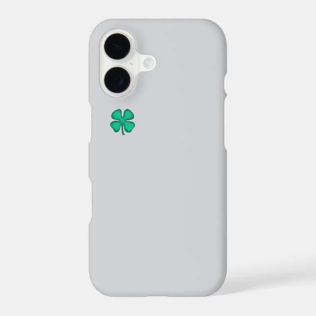 Étui gris pour iPhone 17 S Lucky 4 Leaf Irish Clov (Verso)