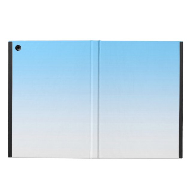 Étui iPad Air Blanc Ombre de bleu de ciel (Extérieur)