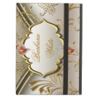 Elégant Damask Caramel Crème Beige Or Ambre 2