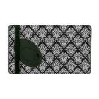 Motif noir et blanc de damassé