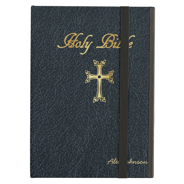 Étui iPad Air Sainte Bible avec le cuir de faux (Devant fermé)
