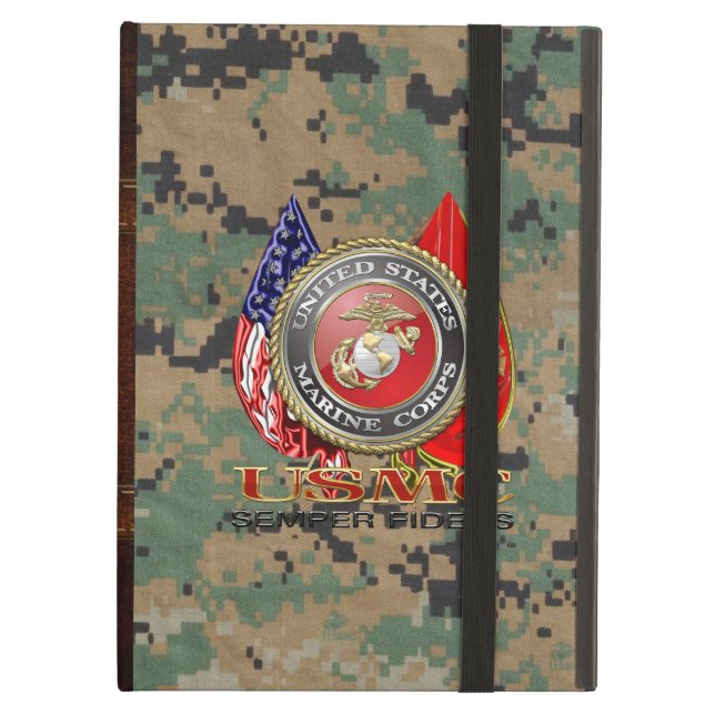 Étui iPad Air Usmc Semper fi [Edition spéciale] [3D] (Devant fermé)