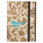 Vintage moderne Red Aqua Inséparables motif floral