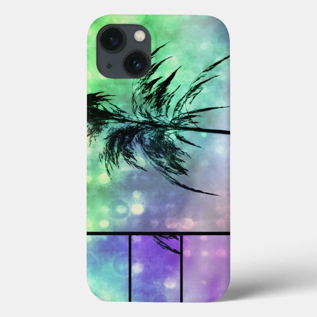 Étui iPad Grass Sparkle Violet N Aqua (Verso)