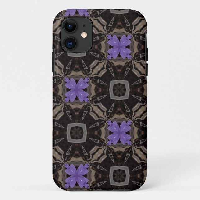 Étui iPhone5 Fleurs Violettes (Dos)