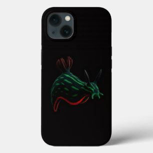 Étui iPhone 13 Black 4 Luxe, limace de mer vert né