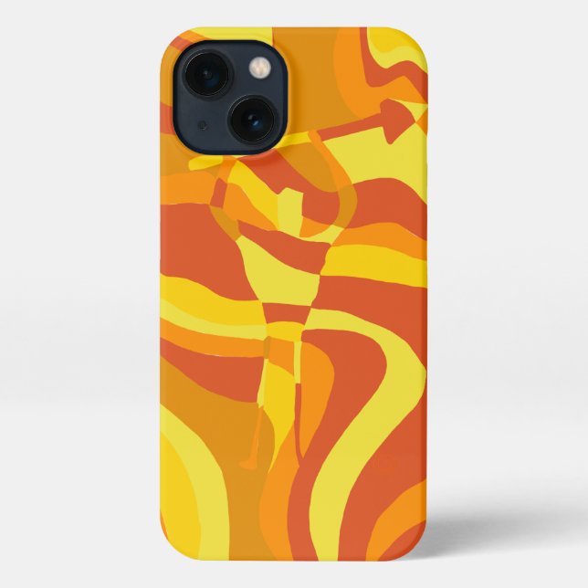 Etui iPhone 13 Coque iphone Abstrait Sunflare Waves (Verso)