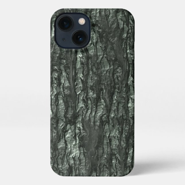 Etui iPhone 13 Coque iphone Camo écorce verte (Verso)