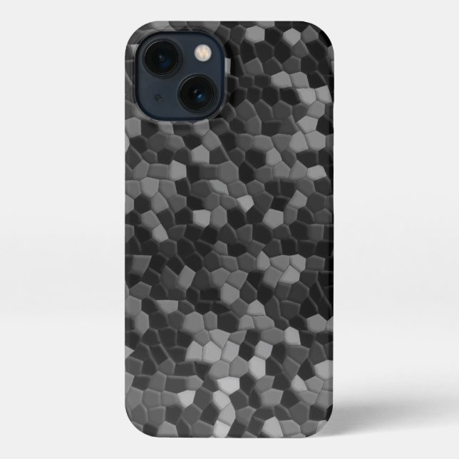 Etui iPhone 13 Coque iphone Camo numérique en métal brossé (Verso)