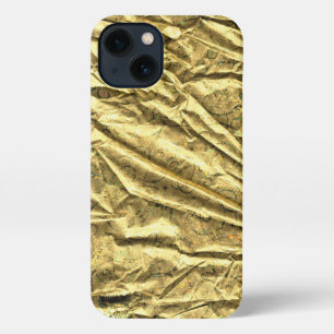 Etui iPhone 13 Coque iphone de feuille d'or brillant