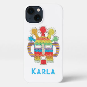Etui iPhone 13 coque iphone - Oeuvre de Diablo Huma, Blanc