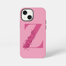 LETTRE Florale rose monogramme Z coque iphone
