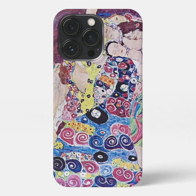 Etui iPhone 13 Pro Gustav Klimt Art Le coque iphone Virgins (Verso)