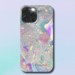 Etui iPhone 13 Pro Max Iridescente Angel Tinsel coque iphone Glam moderne