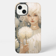 Une fille tenant un Coque Dandelion iPhone 13