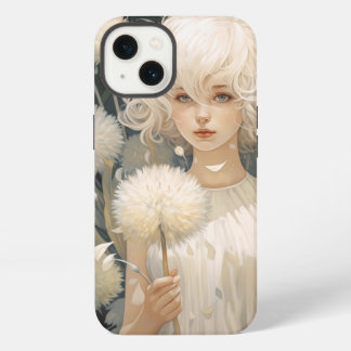 Etui iPhone 13 Une fille tenant un Coque Dandelion iPhone 13