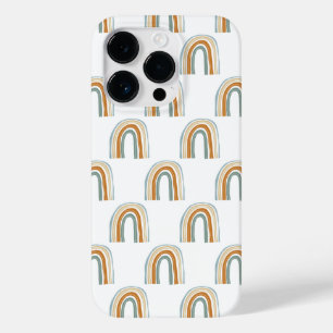 Étui Iphone 14 pro motif arc-en-ciel bohème