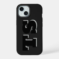 Étui iPhone 15 personnalisé avec initiales grasses