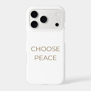 Étui iPhone 17 « Choose Peace » Esthétique minim