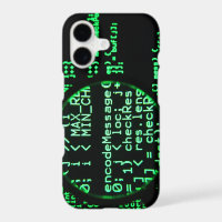 Étui iPhone 17 Code Vert avec Ae numérique / Hacke