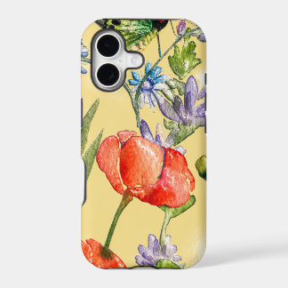 Étui iPhone 17 Papillon Fleur Sauvage Brillante