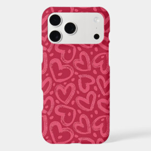 Étui iPhone 17 Pro Max esthétique à cœurs roses