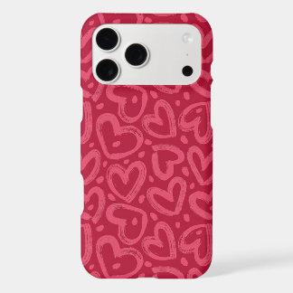 Étui iPhone 17 Pro Max esthétique à cœurs roses