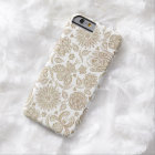 Étui iPhone 6 motif floral doré en dentelle