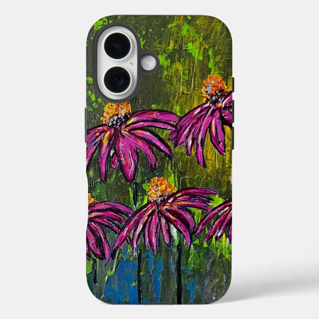 Étui iPhone à cônes fleurs (Verso)