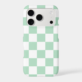 Étui iPhone à damier pastel menthe