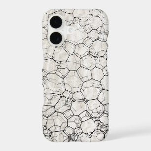 Étui iPhone à grille géométrique cellulaire abstra