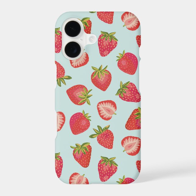 Étui iPhone à la menthe et fraise (Verso)