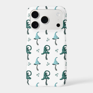 Étui iPhone à motif champignon bleu fantaisiste