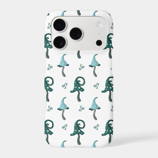 Étui iPhone à motif champignon bleu fantaisiste