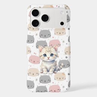 Étui iPhone à motif de chaton automnal mignon