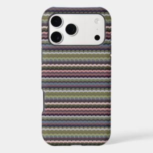Étui iPhone à motif rayure festonnée Boho
