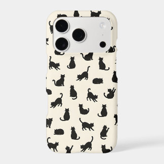 Étui iPhone à motif silhouette de chat noir