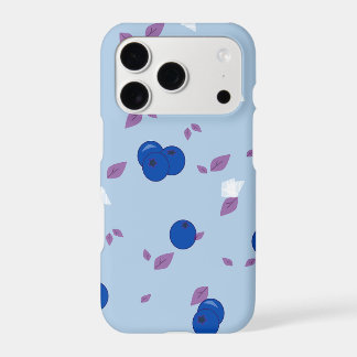 Étui iPhone à motif vectoriel de myrtilles mignonn